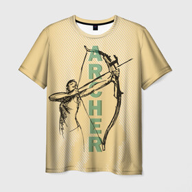 Мужская футболка 3D с принтом Archer в Курске, 100% полиэфир | прямой крой, круглый вырез горловины, длина до линии бедер | archer | archery | bow | bow hunter | bowhunter | лук | лучник | стрельба из лука