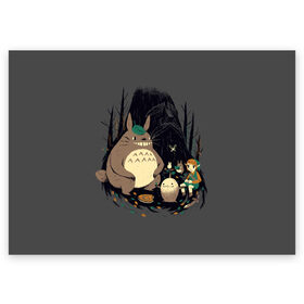 Поздравительная открытка с принтом Totoro в Курске, 100% бумага | плотность бумаги 280 г/м2, матовая, на обратной стороне линовка и место для марки
 | anime | hayao miyazaki | japanese | meme | miyazaki | piano | studio ghibli | tokyo | totoro | гибли | котобус | мой | сосед | сусуватари | тонари | тоторо | хаяо миядзаки