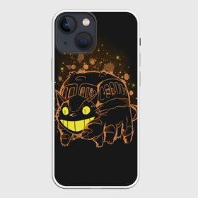 Чехол для iPhone 13 mini с принтом My Neighbor Totoro оранжевый кот в Курске,  |  | anime | hayao miyazaki | japanese | meme | miyazaki | piano | studio ghibli | tokyo | totoro | гибли | котобус | мой | сосед | сусуватари | тонари | тоторо | хаяо миядзаки