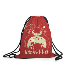 Рюкзак-мешок 3D с принтом Totoro в Курске, 100% полиэстер | плотность ткани — 200 г/м2, размер — 35 х 45 см; лямки — толстые шнурки, застежка на шнуровке, без карманов и подкладки | anime | hayao miyazaki | japanese | meme | miyazaki | piano | studio ghibli | tokyo | totoro | гибли | котобус | мой | сосед | сусуватари | тонари | тоторо | хаяо миядзаки