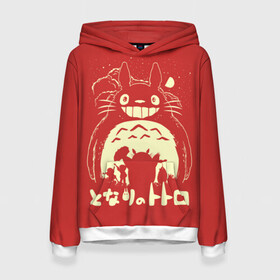 Женская толстовка 3D с принтом Totoro в Курске, 100% полиэстер  | двухслойный капюшон со шнурком для регулировки, мягкие манжеты на рукавах и по низу толстовки, спереди карман-кенгуру с мягким внутренним слоем. | anime | hayao miyazaki | japanese | meme | miyazaki | piano | studio ghibli | tokyo | totoro | гибли | котобус | мой | сосед | сусуватари | тонари | тоторо | хаяо миядзаки