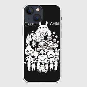 Чехол для iPhone 13 mini с принтом Мой сосед Тоторо Studio Ghibli в Курске,  |  | anime | hayao miyazaki | japanese | meme | miyazaki | piano | studio ghibli | tokyo | totoro | гибли | котобус | мой | сосед | сусуватари | тонари | тоторо | хаяо миядзаки