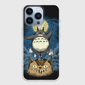 Чехол для iPhone 13 Pro с принтом My Neighbor Totoro кот и заяц в Курске,  |  | anime | hayao miyazaki | japanese | meme | miyazaki | piano | studio ghibli | tokyo | totoro | гибли | котобус | мой | сосед | сусуватари | тонари | тоторо | хаяо миядзаки