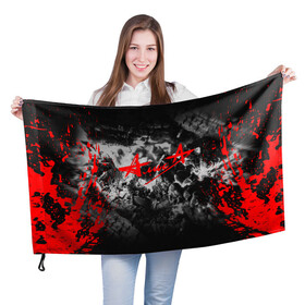 Флаг 3D с принтом АлисА в Курске, 100% полиэстер | плотность ткани — 95 г/м2, размер — 67 х 109 см. Принт наносится с одной стороны | alisa | rock | ussr | алиса | алиса группа | константин кинчев | рок | ссср