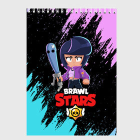 Скетчбук с принтом BRAWL STARS BIBI в Курске, 100% бумага
 | 48 листов, плотность листов — 100 г/м2, плотность картонной обложки — 250 г/м2. Листы скреплены сверху удобной пружинной спиралью | bib | brawl stars | bull | colt | crow | leon | leon shark | moba | sally leon | shark | акула | берли | биби | бравл старс | ворон | жанр | игра | кольт | леон | леон акула | нита | спайк | шелли