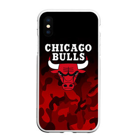 Чехол для iPhone XS Max матовый с принтом CHICAGO BULLS в Курске, Силикон | Область печати: задняя сторона чехла, без боковых панелей | bulls | chicago | chicago bulls | nba | red bulls | usa | америка | быки | нба | сша | чикаго буллс