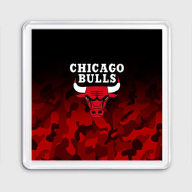 Магнит 55*55 с принтом CHICAGO BULLS | ЧИКАГО БУЛЛС в Курске, Пластик | Размер: 65*65 мм; Размер печати: 55*55 мм | bulls | chicago | chicago bulls | nba | red bulls | usa | америка | быки | нба | сша | чикаго буллс