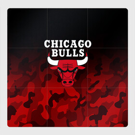 Магнитный плакат 3Х3 с принтом CHICAGO BULLS | ЧИКАГО БУЛЛС в Курске, Полимерный материал с магнитным слоем | 9 деталей размером 9*9 см | bulls | chicago | chicago bulls | nba | red bulls | usa | америка | быки | нба | сша | чикаго буллс