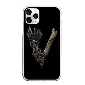 Чехол для iPhone 11 Pro Max матовый с принтом Vikings (bones logo) в Курске, Силикон |  | bones | good | skull | viking | vikings | бог | викинг | викинги | кости | скандинавы | череп | язычник