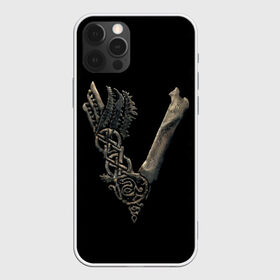 Чехол для iPhone 12 Pro Max с принтом Vikings (bones logo) в Курске, Силикон |  | Тематика изображения на принте: bones | good | skull | viking | vikings | бог | викинг | викинги | кости | скандинавы | череп | язычник