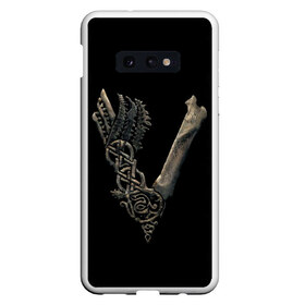 Чехол для Samsung S10E с принтом Vikings (bones logo) в Курске, Силикон | Область печати: задняя сторона чехла, без боковых панелей | bones | good | skull | viking | vikings | бог | викинг | викинги | кости | скандинавы | череп | язычник