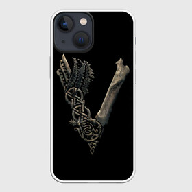 Чехол для iPhone 13 mini с принтом Vikings (bones logo) в Курске,  |  | bones | good | skull | viking | vikings | бог | викинг | викинги | кости | скандинавы | череп | язычник