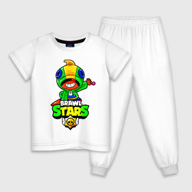 Детская пижама хлопок с принтом Brawl Stars LEON в Курске, 100% хлопок |  брюки и футболка прямого кроя, без карманов, на брюках мягкая резинка на поясе и по низу штанин
 | 