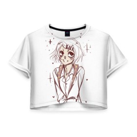 Женская футболка Crop-top 3D с принтом Сузуя Джузо в Курске, 100% полиэстер | круглая горловина, длина футболки до линии талии, рукава с отворотами | аниме | персонаж | рисунок | сузуя джузо | токийский гуль