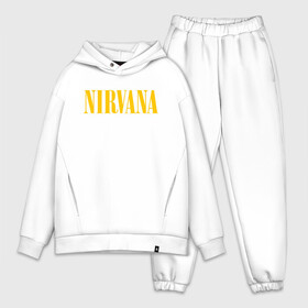 Мужской костюм хлопок OVERSIZE с принтом NIRVANA в Курске,  |  | nirvana | smile | курт кобейн | нирвана | смайл