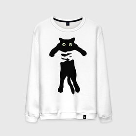 Мужской свитшот хлопок с принтом Черный кот в руках в Курске, 100% хлопок |  | cat | в руках | глаза | животное | кот | котенок | кошка | милый | черный