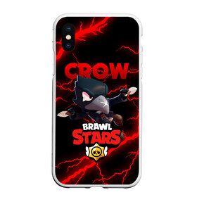 Чехол для iPhone XS Max матовый с принтом BRAWL STARS CROW в Курске, Силикон | Область печати: задняя сторона чехла, без боковых панелей | brawl stars | crow | leon | leon shark | sally leon | shark | stars | акула | берли | ворон | леон | леон акула | спайк | эль примо