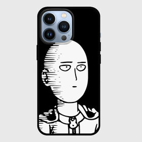 Чехол для iPhone 13 Pro с принтом Сайтама на черном фоне в Курске,  |  | one punch man | onepunchman | oppai | saitama | ван панч мен | ванпанчмен | макото миядзаки | сайтама | человек один удар