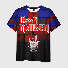 Мужская футболка 3D с принтом Iron Maiden в Курске, 100% полиэфир | прямой крой, круглый вырез горловины, длина до линии бедер | iron maiden | англия | британия | металл | музыка | рок
