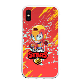 Чехол для iPhone XS Max матовый с принтом BRAWL STARS MAX в Курске, Силикон | Область печати: задняя сторона чехла, без боковых панелей | bib | brawl stars | bull | colt | crow | leon | leon shark | max | moba | sally leon | shark | акула | берли | биби | бравл старс | ворон | жанр | игра | кольт | леон | леон акула | макс | нита | спайк | шелли