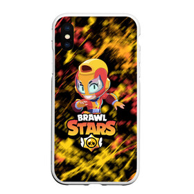 Чехол для iPhone XS Max матовый с принтом BRAWL STARS MAX в Курске, Силикон | Область печати: задняя сторона чехла, без боковых панелей | bib | brawl stars | bull | colt | crow | leon | leon shark | max | moba | sally leon | shark | акула | берли | биби | бравл старс | ворон | жанр | игра | кольт | леон | леон акула | макс | нита | спайк | шелли