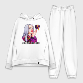 Женский костюм хлопок Oversize с принтом BILLIE EILISH в Курске,  |  | ayelish | bad guy | bellyache | bilie eilish | bilie elish | billie | billie eilish | eilish | electronic | elish | music | били айлиш | билли айлиш | эйлиш | элиш