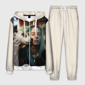 Мужской костюм 3D с принтом BILLIE EILISH в Курске, 100% полиэстер | Манжеты и пояс оформлены тканевой резинкой, двухслойный капюшон со шнурком для регулировки, карманы спереди | ayelish | bad guy | bellyache | bilie eilish | bilie elish | billie | billie eilish | eilish | electronic | elish | music | били айлиш | билли айлиш | эйлиш | элиш