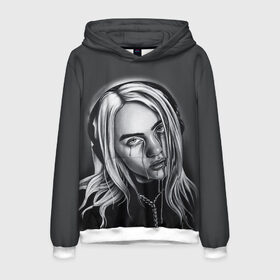 Мужская толстовка 3D с принтом BILLIE EILISH в Курске, 100% полиэстер | двухслойный капюшон со шнурком для регулировки, мягкие манжеты на рукавах и по низу толстовки, спереди карман-кенгуру с мягким внутренним слоем. | ayelish | bad guy | bellyache | bilie eilish | bilie elish | billie | billie eilish | eilish | electronic | elish | music | били айлиш | билли айлиш | эйлиш | элиш