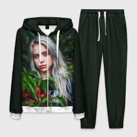 Мужской костюм 3D с принтом BILLIE EILISH в Курске, 100% полиэстер | Манжеты и пояс оформлены тканевой резинкой, двухслойный капюшон со шнурком для регулировки, карманы спереди | ayelish | bad guy | bellyache | bilie eilish | bilie elish | billie | billie eilish | eilish | electronic | elish | music | били айлиш | билли айлиш | эйлиш | элиш