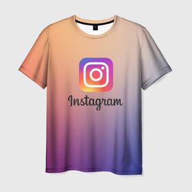 Мужская футболка 3D с принтом ИНСТАГРАМ в Курске, 100% полиэфир | прямой крой, круглый вырез горловины, длина до линии бедер | insta | instagram | instagramm | social | видео | инста | инстаграм | инстаграмм | приложение | социальная сеть | фото
