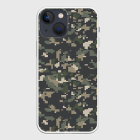 Чехол для iPhone 13 mini с принтом Пиксельный камуфляж в Курске,  |  | Тематика изображения на принте: военный камуфляж | камуфляж | комуфляж | пиксели | пиксель | пиксельный камуфляж