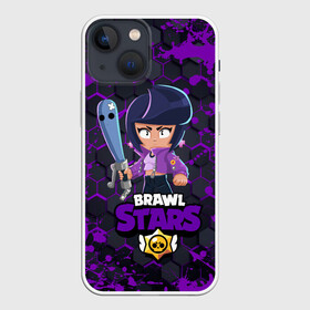 Чехол для iPhone 13 mini с принтом BRAWL STARS BIBI. в Курске,  |  | bib | brawl stars | bull | colt | crow | leon | leon shark | max | moba | sally leon | shark | акула | берли | биби | бравл старс | ворон | жанр | игра | кольт | леон | леон акула | макс | нита | спайк | шелли