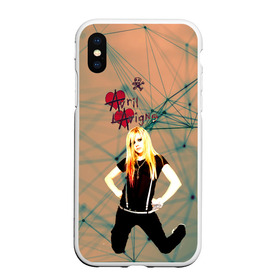 Чехол для iPhone XS Max матовый с принтом Avril Lavigne в Курске, Силикон | Область печати: задняя сторона чехла, без боковых панелей | avril lavigne | аврил лавин | блондиника | музыка | рок