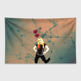 Флаг-баннер с принтом Avril Lavigne в Курске, 100% полиэстер | размер 67 х 109 см, плотность ткани — 95 г/м2; по краям флага есть четыре люверса для крепления | avril lavigne | аврил лавин | блондиника | музыка | рок