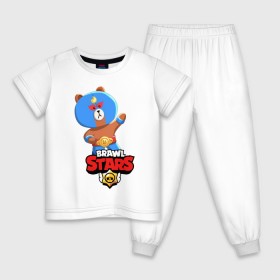 Детская пижама хлопок с принтом BRAWL STARS EL BROWN. в Курске, 100% хлопок |  брюки и футболка прямого кроя, без карманов, на брюках мягкая резинка на поясе и по низу штанин
 | Тематика изображения на принте: 