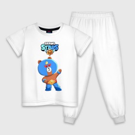 Детская пижама хлопок с принтом BRAWL STARS EL BROWN. в Курске, 100% хлопок |  брюки и футболка прямого кроя, без карманов, на брюках мягкая резинка на поясе и по низу штанин
 | Тематика изображения на принте: 