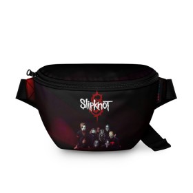 Поясная сумка 3D с принтом Slipknot в Курске, 100% полиэстер | плотная ткань, ремень с регулируемой длиной, внутри несколько карманов для мелочей, основное отделение и карман с обратной стороны сумки застегиваются на молнию | slipknot | металл | музыка | рок | слипкнот