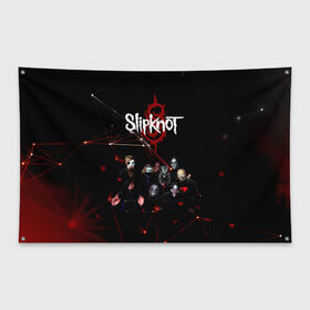 Флаг-баннер с принтом Slipknot в Курске, 100% полиэстер | размер 67 х 109 см, плотность ткани — 95 г/м2; по краям флага есть четыре люверса для крепления | slipknot | металл | музыка | рок | слипкнот