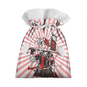 Подарочный 3D мешок с принтом Убийца розового солнца в Курске, 100% полиэстер | Размер: 29*39 см | аниме | арт | девочка | маска | меч | солнце | якудза | япония