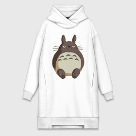 Платье-худи хлопок с принтом грустный Тоторо в Курске,  |  | anime | totoro | аниме | анимэ | монстр | монстрик | персонаж | существо | тоторо | хранитель