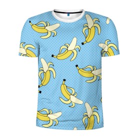 Мужская футболка 3D спортивная с принтом Banana art в Курске, 100% полиэстер с улучшенными характеристиками | приталенный силуэт, круглая горловина, широкие плечи, сужается к линии бедра | Тематика изображения на принте: banana | pop art | банан | бананы | поп арт