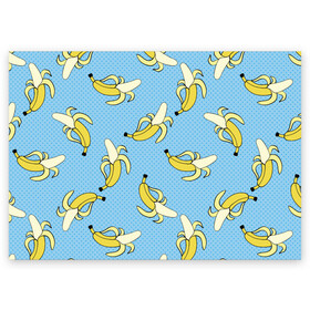 Поздравительная открытка с принтом Banana art в Курске, 100% бумага | плотность бумаги 280 г/м2, матовая, на обратной стороне линовка и место для марки
 | Тематика изображения на принте: banana | pop art | банан | бананы | поп арт