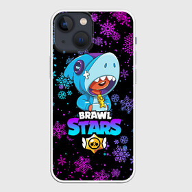 Чехол для iPhone 13 mini с принтом BRAWL STARS LEON НОВОГОДНИЙ в Курске,  |  | brawl stars | brawl stars новогодний | christmas | crow | leon | leon shark | new year | shark | stars | акула | ворон | леон | леон акула | новогодний | новый год | спайк