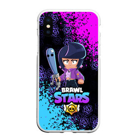 Чехол для iPhone XS Max матовый с принтом BRAWL STARS BIBI в Курске, Силикон | Область печати: задняя сторона чехла, без боковых панелей | bib | brawl stars | colt | crow | el brown | leon | leon shark | max | moba | sally leon | shark | акула | берли | биби | бравл старс | браун | ворон | жанр | игра | кольт | леон | леон акула | макс | нита | шелли