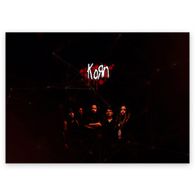 Поздравительная открытка с принтом Korn в Курске, 100% бумага | плотность бумаги 280 г/м2, матовая, на обратной стороне линовка и место для марки
 | korn | корн | музыка | рок