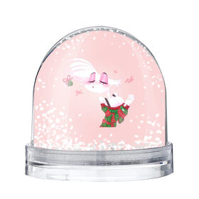 Снежный шар с принтом Энджел даст в Курске, Пластик | Изображение внутри шара печатается на глянцевой фотобумаге с двух сторон | angel dust | hazbin | hotel hazbin | new year | нг | новый год | отель хазбин | рождество | хазбин | энджел даст