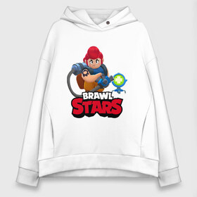 Женское худи Oversize хлопок с принтом Pam From Brawl Stars в Курске, френч-терри — 70% хлопок, 30% полиэстер. Мягкий теплый начес внутри —100% хлопок | боковые карманы, эластичные манжеты и нижняя кромка, капюшон на магнитной кнопке | Тематика изображения на принте: brawl | brawl st | brawl stars | colt | dynamike | game | leon | logo | mobo | poco | shelly | stars | бравл | динамайк | игра | игры | кольт | леон | лого | мобильные игры | надпись | поко | старс | шелли