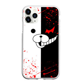 Чехол для iPhone 11 Pro матовый с принтом MONOKUMA в Курске, Силикон |  | anime | bear | black  white | danganronpa | kurokuma | monodam | monokuma | monomi | monotaro | rabbit | school | shirokuma | аниме | главарь | мoноми | монокума | черно белый | школа