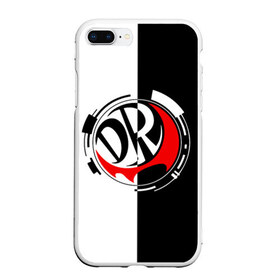 Чехол для iPhone 7Plus/8 Plus матовый с принтом MONOKUMA DANGANRONPA в Курске, Силикон | Область печати: задняя сторона чехла, без боковых панелей | anime | bear | black  white | danganronpa | kurokuma | monodam | monokuma | monomi | monotaro | rabbit | school | shirokuma | аниме | главарь | мoноми | монокума | черно белый | школа