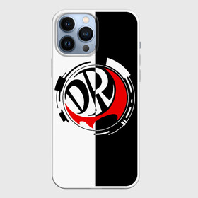 Чехол для iPhone 13 Pro Max с принтом Монокума логотип в Курске,  |  | anime | bear | black  white | danganronpa | kurokuma | monodam | monokuma | monomi | monotaro | rabbit | school | shirokuma | аниме | главарь | мoноми | монокума | черно белый | школа